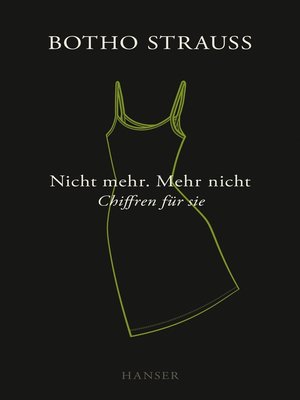 cover image of Nicht mehr. Mehr nicht